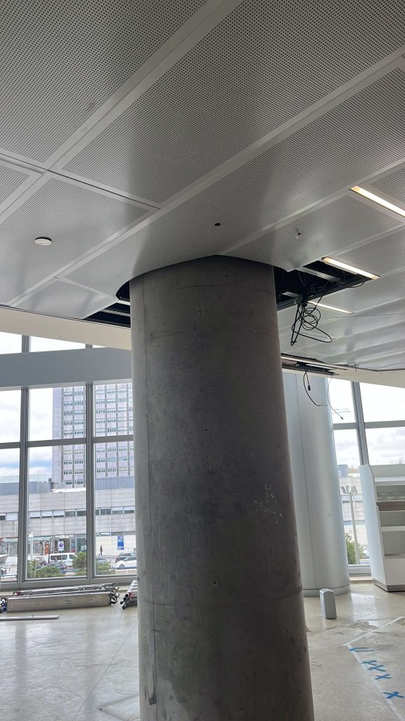 columna en proceso de reforma torre emperador